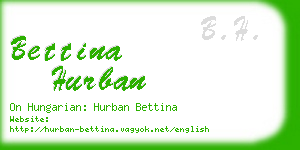 bettina hurban business card